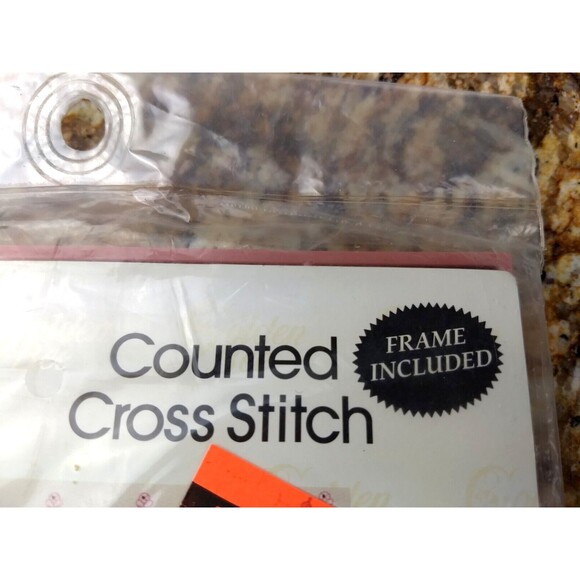 2 Golden Bee Counted Cross Stitch Kits w/Frame CLOVER BEDTIME & PERIWINKLE BUNNY - Picture 5 of 14